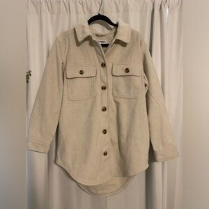 Old navy oversized cream shacket